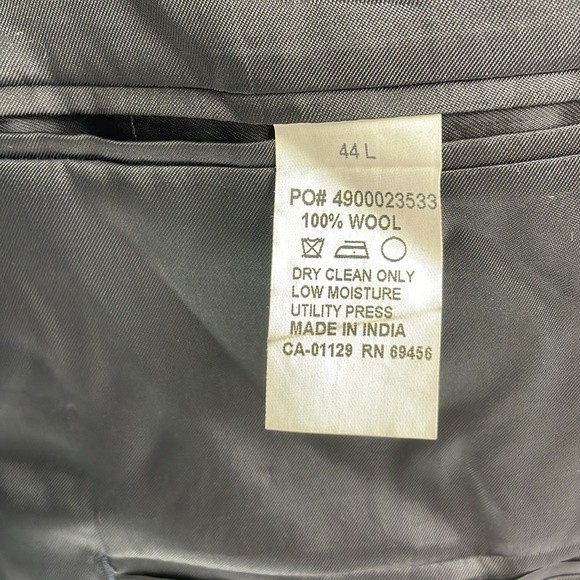 MICHAEL MICHAEL KORS 44L wool blazer suit jacket sport coat navy blue men's - Picture 4 of 7